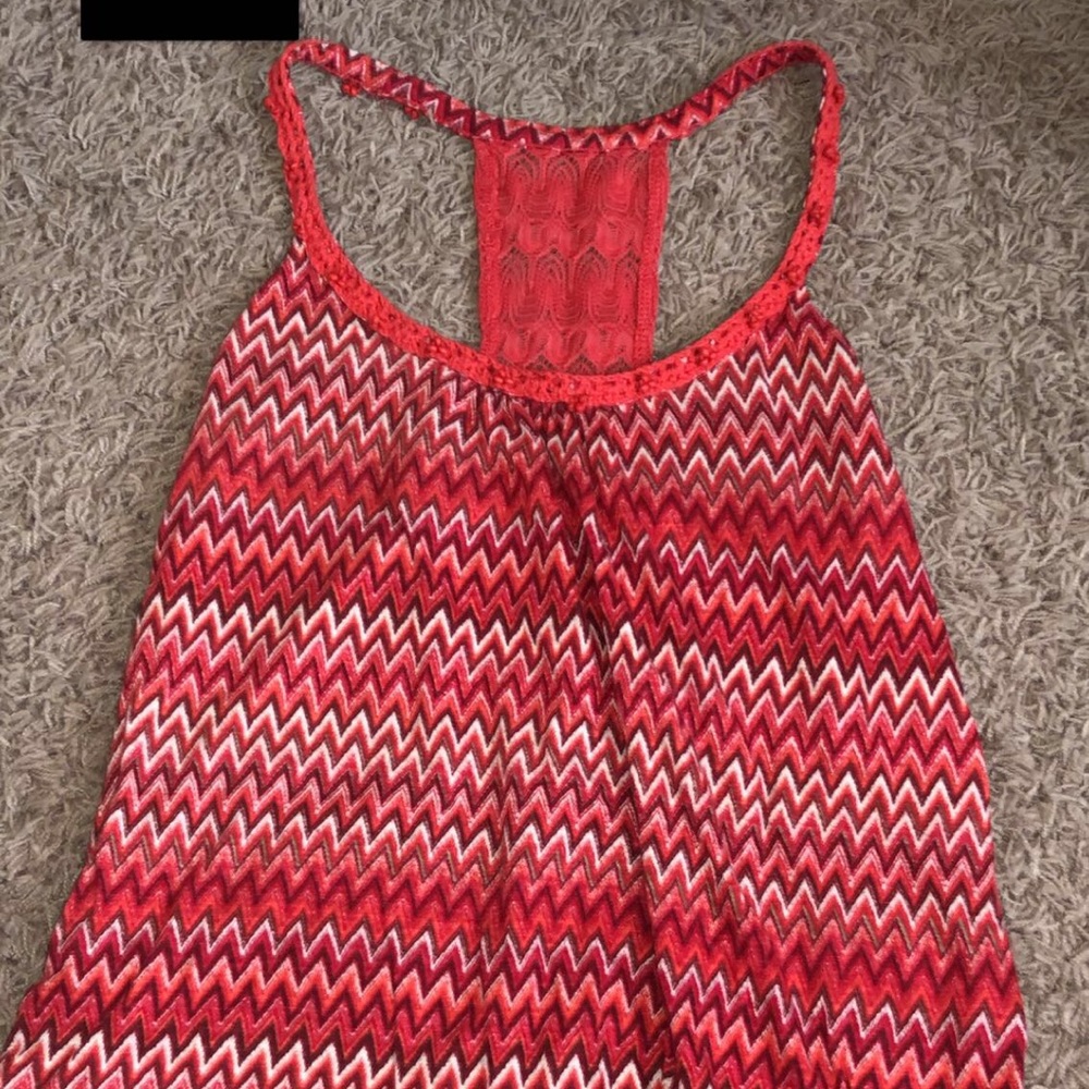 RED LUCKY BRAND TOP